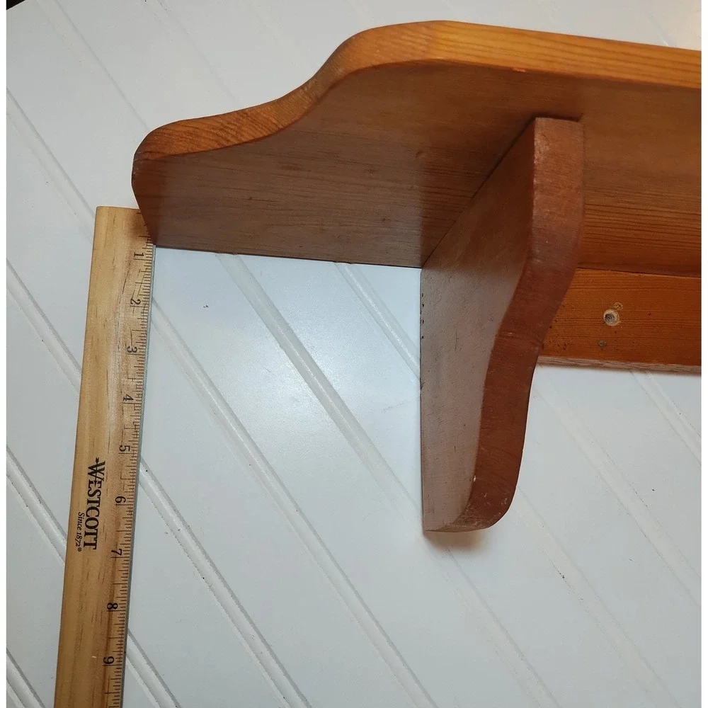 Vintage Handmade Wood Wall Shelf 40